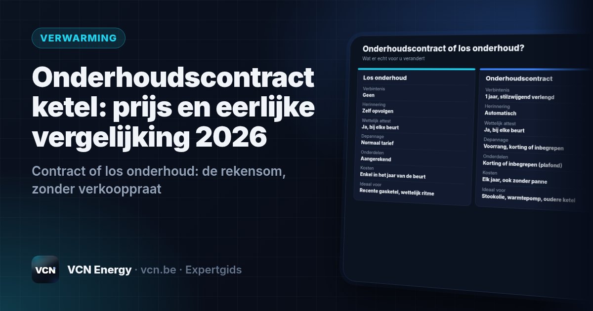 Contract of los onderhoud: de rekensom, zonder verkooppraat