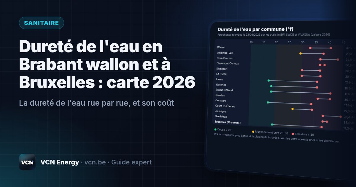 La dureté de l'eau rue par rue, et son coût
