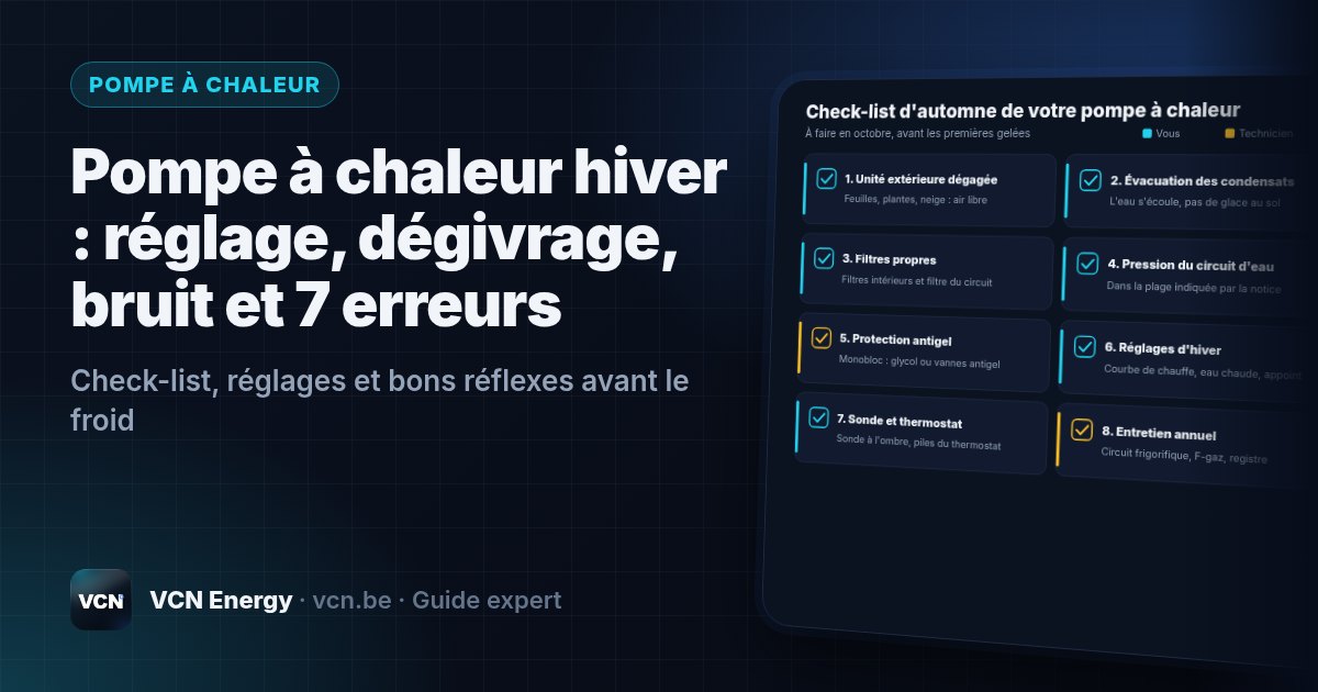 Check-list, réglages et bons réflexes avant le froid